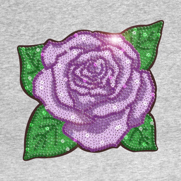 Purple Sequin Rose by Annelie